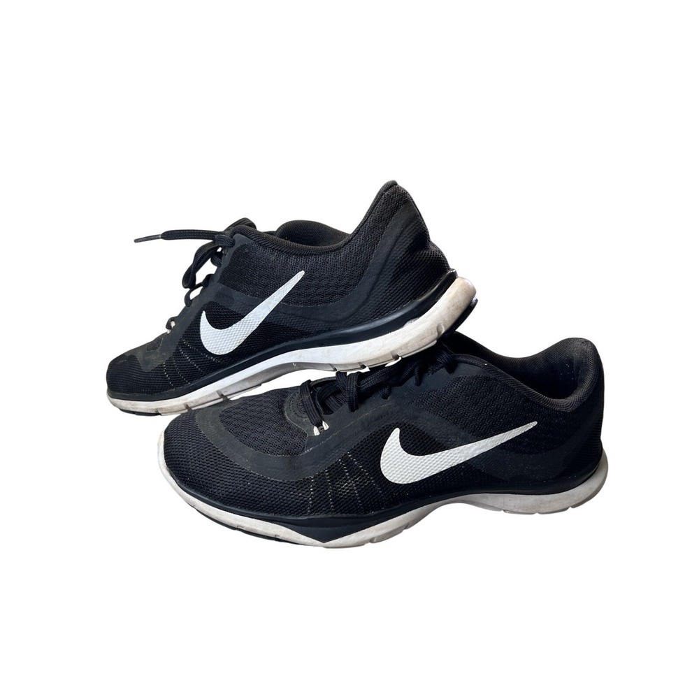 NIKE Flex Trainer 6 Model Womens Low Top Art 831217-001 Black & White Size‎ 8.5